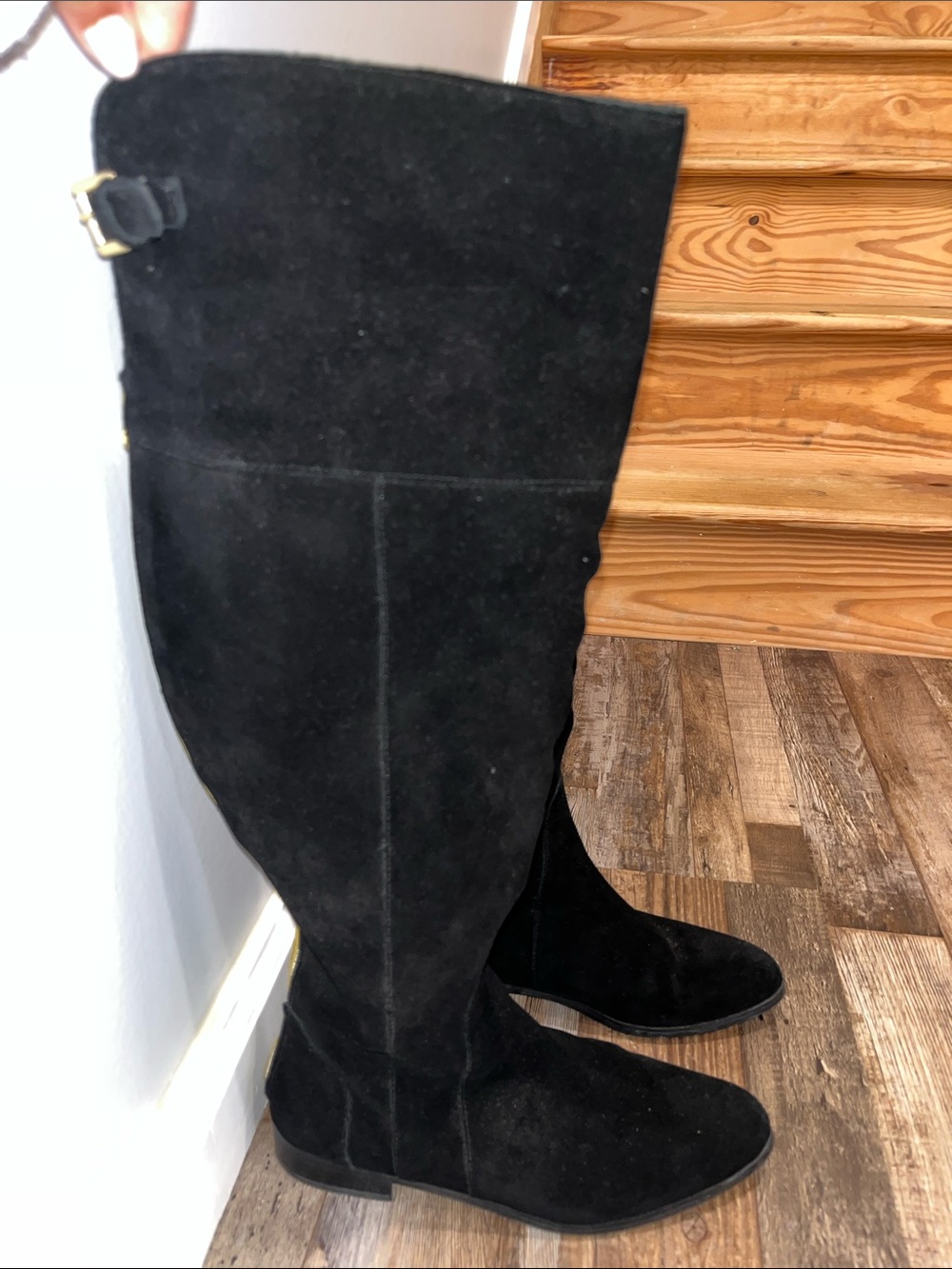 CHARLES BY CHARLES DAVID - Black Suede Over-the-Knee Boots - Size 9M